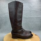 Frye Lindsay Plate Tall Womens Size 9 Boots Riding Equestrian Brown Leather