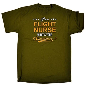 Flight Nurse Whats Your Superpower - Para hombres Divertida Novedad Camiseta Camisetas - Imagen 1 de 12
