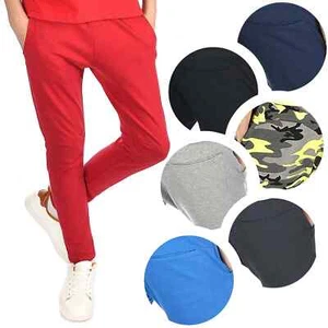 Trousers Fabric Casual Training Pants Sports Jogging Bottoms Kids Boys 30044 - Picture 1 of 28