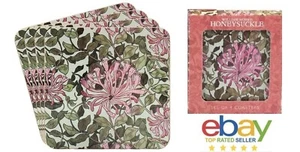 4er Set William Morris Geißblatt Untersetzer - Glas Tasse Becher Tisch Getränk Matten - Bild 1 von 3