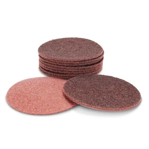 10 Pack - 7" Hook and Loop Surface Conditioning Sanding Discs, Red - Medium - Picture 1 of 7