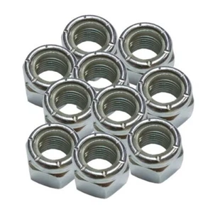 UNF 1/2" RIGHT HAND thread FULL NYLOC Nuts - pack of 10 - Picture 1 of 2