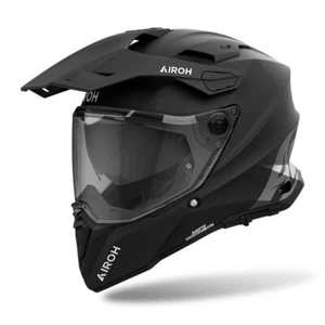 AIROH COMMANDER 2 MATT BLACK ADVENTURE MOTORCYCLE HELMET HACOM2004 Size Medium - Picture 1 of 3