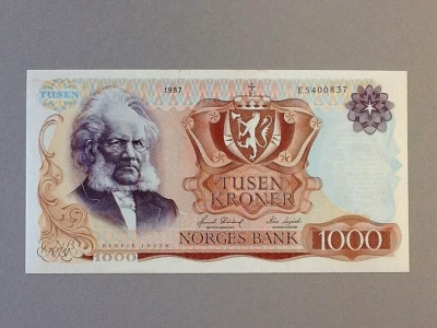 Norway 1,000 Kroner P-40c 1987 - Image 1 of 2