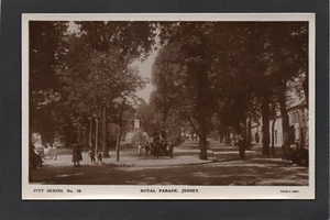 Postcard Jersey Channel Islands view of Royal Parade early RP by Foot - Picture 1 of 2