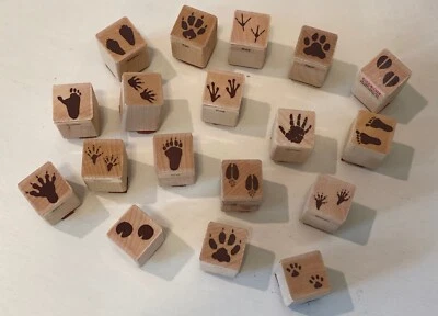 Juego de 18 estampillas de goma pequeñas estampillas de animales Hero Arts de colección 1996 Foto 1 de 4