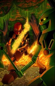 Original LEGO Art Bionicle Toa Lewa Tahu 11"x17" Poster