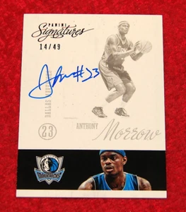 ANTHONY MORROW MAVERICKS 2012-13 PANINI SIGNATURES RED AUTO #161 14/49 (OK290) - Picture 1 of 1