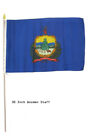 12x18 12"x18" State of Vermont Stick Flag 30" wood staff