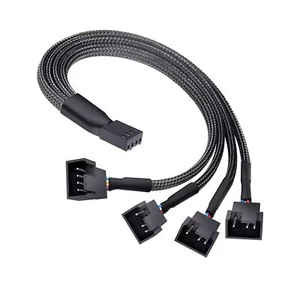 24AWG 4-Pin PWM Splitter Fan Cable - Rgb Verteiler-Kabel für 4 Gehäuselüfter ... - Bild 1 von 7