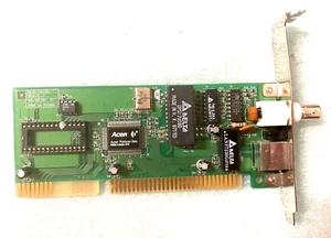 * SALE * VINTAGE ACER ALN-101AS 16 BIT ISA ETHERNET ADAPTER RJ45 COAX LAN11 - Picture 1 of 3