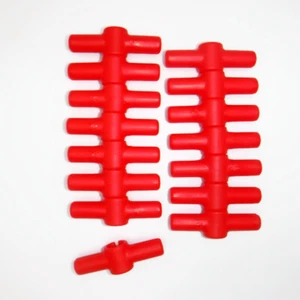 Tinkertoy Parts 15 SMALL PEGS Red Plastic Replacement Rod Connector Pieces - Picture 1 of 4