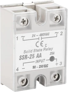 Relè SSR, Relè Controllo a Stato Solido SSR-25 AA 25A AC-AC Ingresso 90-250V AC - Foto 1 di 12