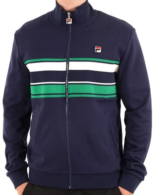Fila Vintage Vinnie Track Top Navy/Green/Gardenia - Image 1 of 4