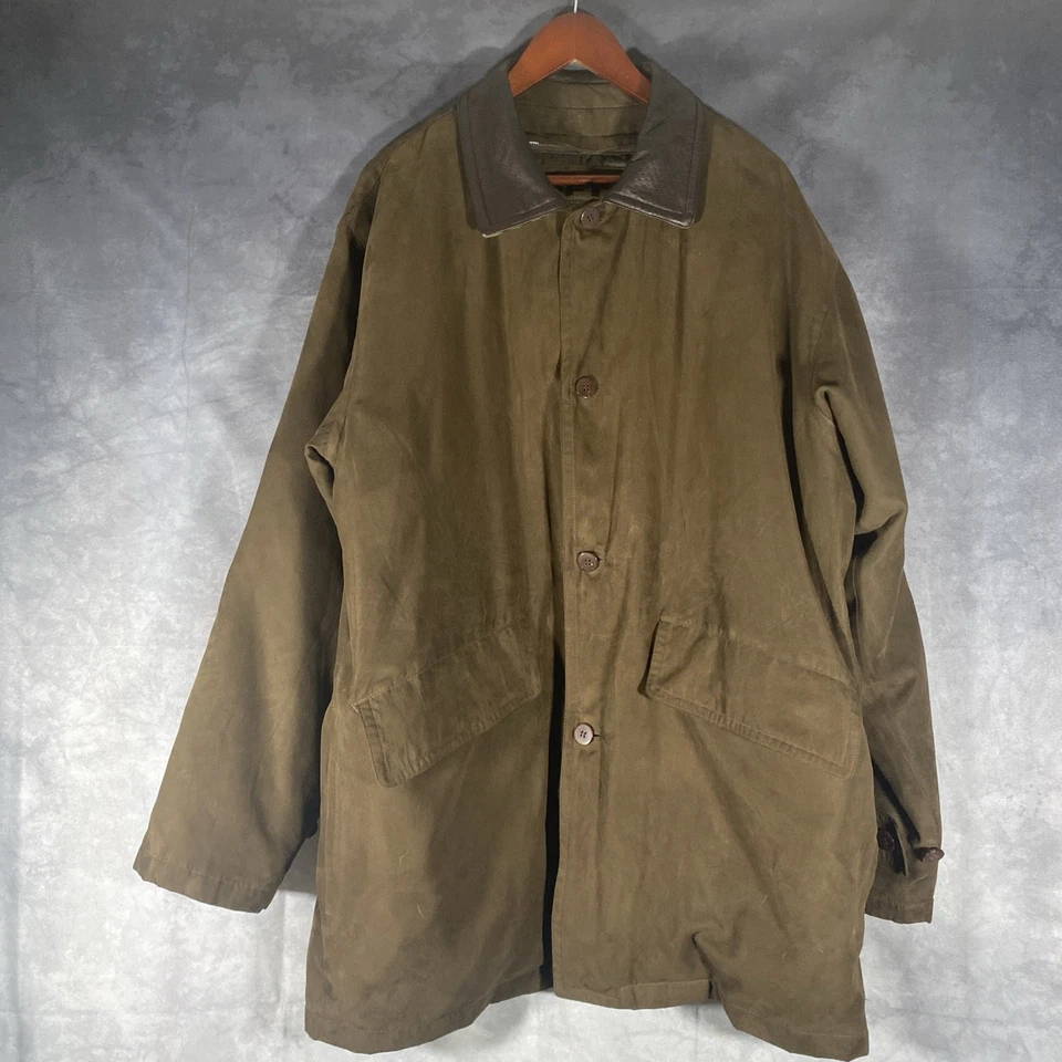 RFT by Rainforest Men’s 80% Down Jacket Size L Puffer Coat Brown Leather Chore - Image 1 of 4