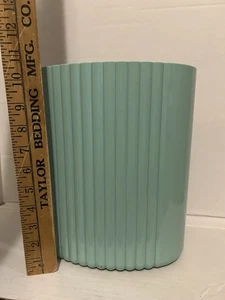 Pattumiera cestino rifiuti verde chiaro vintage spessa plastica resistente a coste - Foto 1 di 7