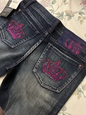 [NUEVO CON ETIQUETAS] Y2K Rock & Republic Victoria Beckham Rosa Tiro Bajo Jeans Talla 5/6 Foto 1 de 4