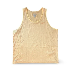 Camiseta sin mangas Nike Dri-Fit para mujer para correr naranja a rayas espalda deportiva talla XL - Imagen 1 de 6