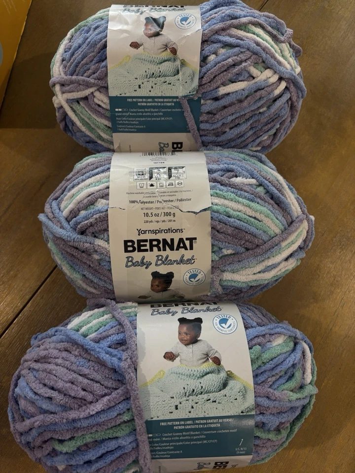 Bernat Baby Blanket Big Ball Yarn Posey Purple 057355442832