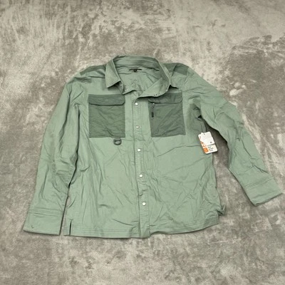 Bass Outdoor Stretch Worker Shirt Lily Pad S NWT 6417 - Image 1 of 4