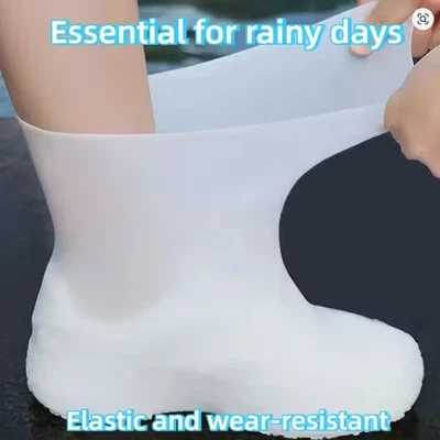 Capas de sapatos antiderrapantes impermeáveis reutilizáveis para chuva protetores de botas com zíper - Imagem 1 de 4