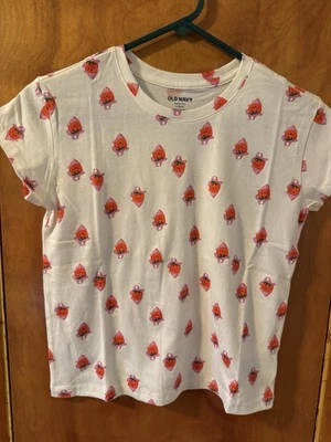 NWT SZ 10/12 adorable Old Navy strawberry T-shirt - Image 1 of 2