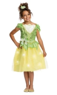 Disguise Disney Princess Tiana Girl's Dress Up /  Costume Size  7/8 w/ Headpiece - Image 1 of 4