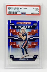 PSA 9 2024 Panini Rookies & Stars Crusade Blue Drake Maye RC 30/50 Patriots - Imagen 1 de 2