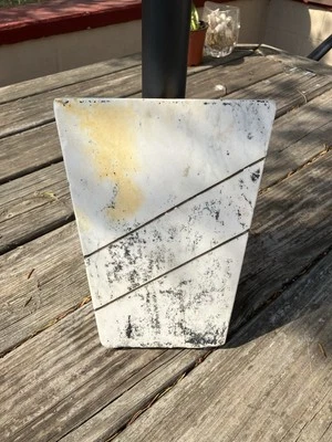 Architectural Marble Keystone. Fireplace Mantle. Chevron Design. 9 1/4” Tall - Image 1 of 2