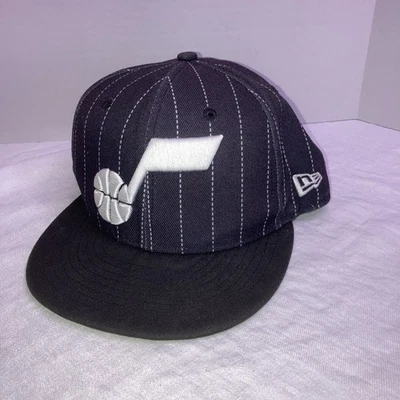 9Fifty Hat Mens One Size Black and White Utah Jazz Snap Back *READ* - Image 1 of 4