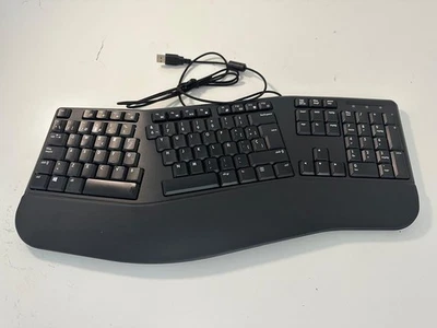 Spanish Ergonomic Keyboard USB Connect Latin Quiet Rubber Pad NEW QWERTY SPA - Image 1 of 4