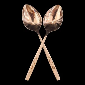 2 Oneida CAPISTRANO Edelstahl Oneidacraft Deluxe Rose Platz Suppenlöffel - Bild 1 von 5