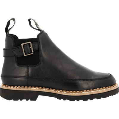 Georgia Boot Women's Black Buckle Chelsea Romeo Boots | GB00661 - Image 1 of 4