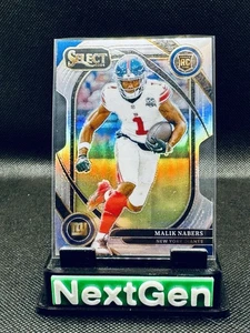 2024 Panini Select - Club Level Malik Nabers #220 Silver Prizm Troquelado (RC) - Imagen 1 de 2