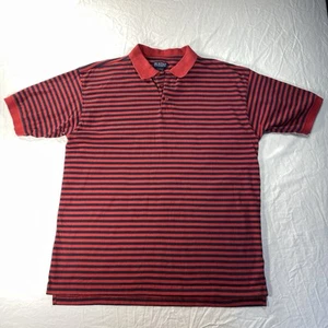 Austin Clothing Co. Men's Polo shirt Size XL Red and Very Dark Blue Stripe - Picture 1 of 9