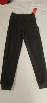 FILA NUEVO CON ETIQUETAS Chicos Negro Jogger Pantalones de Sudadera Talla 10/12 Verde con Logo Negro Foto 1 de 4