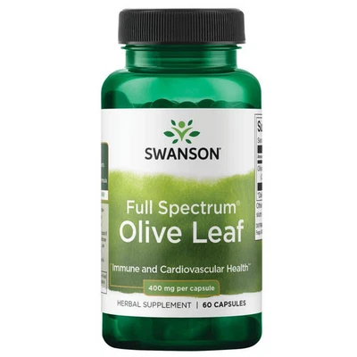 Swanson Full Spectrum Olive Leaf 400 mg 60 Capsules - Image 1 of 4