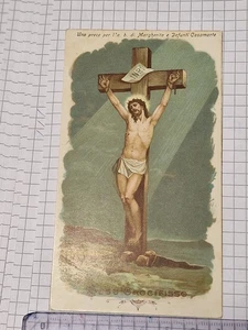Santino Holy Card Gesù Crocifisso Orazione Serie 3 Napoli Del Giudice PG358 - Picture 1 of 2