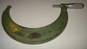 HELIOS FOWLER 5-6 IN MICROMETER W/ CARBIDE FACES .0001 GRADUATIONS GERMAN MADE - Picture 1 of 7