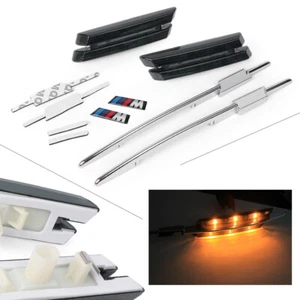LED Smoke Side Marker Light Turn Signals For BMW M E90 E91 E92 E93 E81 E88 E60 - Picture 1 of 8