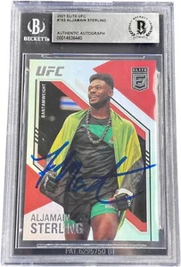 ALJAMAIN STERLING SIGNED 2021 CHRONICLES ELITE UFC CARD #153 BECKETT BAS - Picture 1 of 1