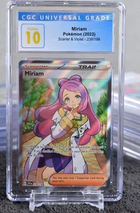 CGC 10 Pristine Pokemon Miriam 238/198 Scarlet & Violet Base Ultra Rare - Picture 1 of 2