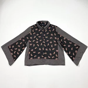 Women’s Zara 3/4 Kimono Sleeve Button Down Blouse Shirt/Top Size XS - Picture 1 of 6