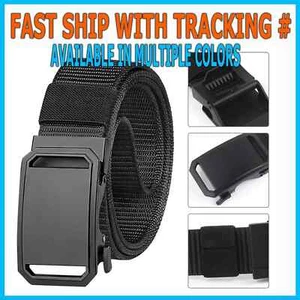 Mens Ratchet Belt Belts For Men Adjustable Automatic Buckle Casual Jeans Dress - Picture 1 of 15