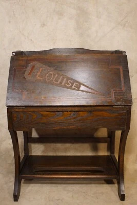 Antiguo arte popular Louise de la década de 1920 arte artesanía misión firmada fechada Foto 1 de 4