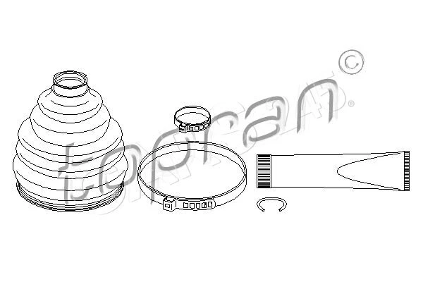 Juego de fuelles de eje de transmisión TOPRAN para AUDI A3 PORSCHE Cayenne SEAT SKODA VW 02-19 Foto 1 de 1