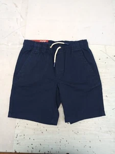 Gap Kid Boy Pull On Elastic Waistband Front Back Pockets Soft Twill Navy Sz 8 L5 - Picture 1 of 4