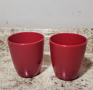 Tupperware Open House Tumblers 2 pc Set Red 10-oz Juice Size NEW - Picture 1 of 3