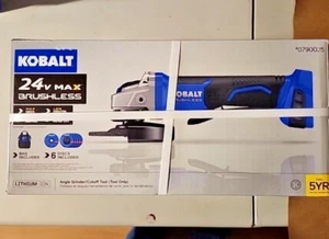 NEW KOBALT 24V 24Volt MAX 5" Angle Grinder/Cutoff Tool W/ 6 Discs and Tool Bag - Picture 1 of 6