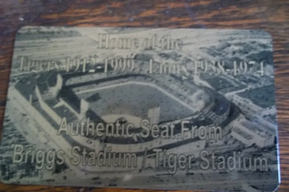 ASIENTO DE ESTADIO TIGER BRIGGS O PLACA DE LADRILLO Foto 1 de 1